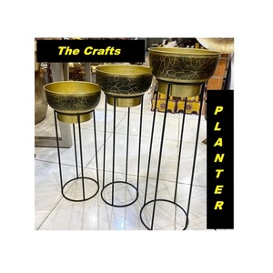 Macetas de Aluminio con Soporte de Madera, Juego de Dos Macetas de Diferentes Tamaños para Plantas de Interior y Exterior - Product Image 6