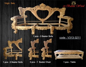 เก้าอี้โซฟาไม้สักแกะสลักเฟอร์นิเจอร์ห้องนั่งเล่นผลิตภัณฑ์ที่ยังไม่เสร็จ KD ไม่มีสีสำหรับชุดเฟอร์นิเจอร์ห้องนั่งเล่น19 - Product Image 2