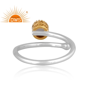 925 fine En Argent Sterling Naturel Gris lune pierre pierres précieuses empilable Anneau pour femmes bijoux fabricant - Product Image 4