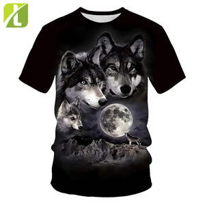 T-shirts hommes et femmes, T-shirt à motif de renard et de loup, impression 3D, tenue décontractée à texture douce, à la mode, 2021 - Product Image 5