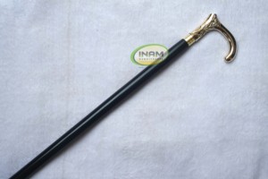 Bastones de madera shisham para caminar, mango de latón con incrustaciones de diseñador, estilo derby, para caminar - Product Image 2