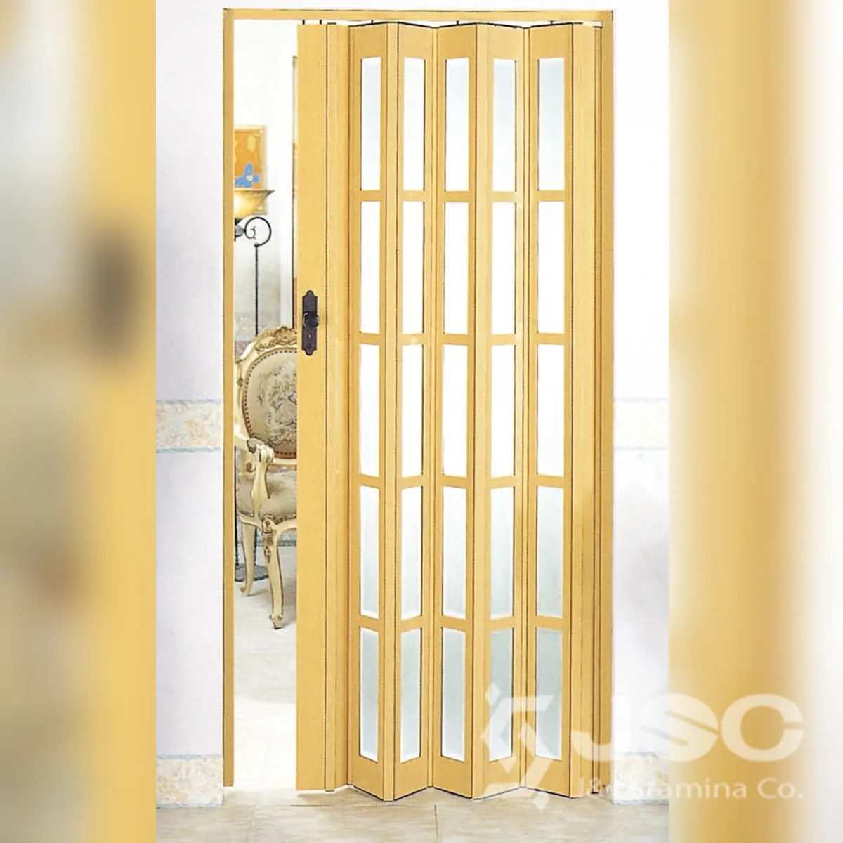Foldingドアと152 × 12ミリメートルパネルとWave-Accordion Folding Door