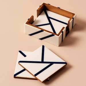 Sous-verre à thé en marbre élégant, sous-verre à boisson, sous-verre à boisson de luxe, support de vaisselle avec vente avec taille personnalisée - Product Image 5