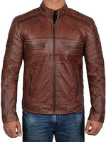 Veste de moto d'hiver pour homme sur mesure 2021 - Imperméable et coupe-vent, style streetwear, cuir véritable