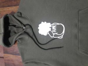 OEM เย็บปักถักร้อยสีเขียวมะกอกที่กำหนดเอง Hoodies ที่กำหนดเองผ้าฝ้าย100% ขายส่งเสื้อกันหนาวหมวก - Product Image 3