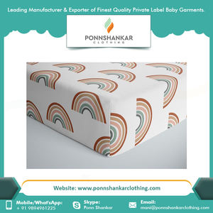 Sábana de algodón 100% orgánico para cuna de bebé, precio más bajo, venta al por mayor, nuevo diseño - Product Image 6