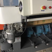 10 de control de PLC de bordes de vidrio y pulido de la máquina