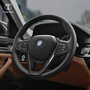 Ruedas de dirección de emblema de fibra de carbono cubierta del <span class=keywords><strong>volante</strong></span> - Product Image 3