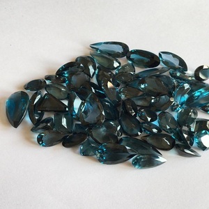 Topaze bleue de Londres naturelle de qualité AAA pierre précieuse en vrac de haute qualité certifiée IGI belle couleur bleue polissage parfait pour les bijoux - Product Image 3