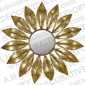 Classic Design New Arrival <b>Flower</b> Design Iron Made Bathroom Christmas Decorative Wall <b>Mirror</b> for Wholesale - Product Image 5
