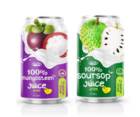 Pure Mangosteen Sap Tropisch Fruitdrankje Gesteriliseerd Versgeperst 330ml Blik Bulk Leverancier Private Label Fabriek ISO