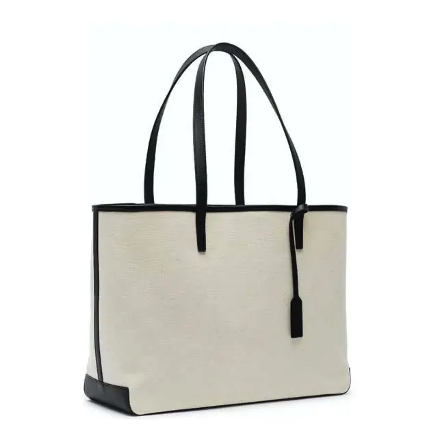 Indian Manufacturer Of Premium Quality Cotton Canvas Tote Bag with Leather Handle