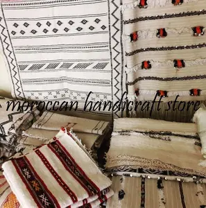Vintage bohemian teppich Marokkanischen hochzeit decke, Handgemachte teppich, Berber handira teppich