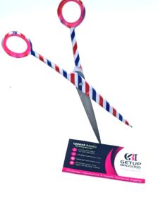 Ciseaux de barbier professionnels GETUP BROSONS IMPEX GBI-BS-1511 à revêtement de papier de qualité supérieure, pointe arrondie et tranchante, manche en caoutchouc, pour droitiers - Product Image 5