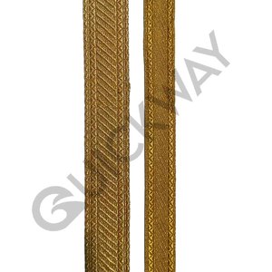 Encaje trenzado de Mylar dorado y negro, uniforme de ceremonia, trenza de encaje Mylar - Product Image 1