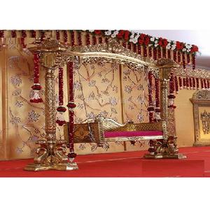 Khndi-columpio tradicional de doble pilar de elefante para boda, mecedora de escenario para novia y novio, decoración de boda india, jula - Product Image 1