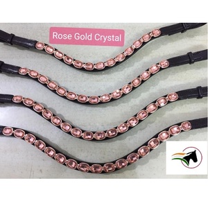คริสตัลทรงรีสีโรสโกลด์หรูหราห่วงเทปกาวอุปกรณ์ขี่ม้า - Product Image 1