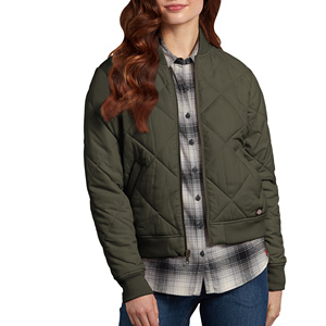 Blouson bombardier matelassé hydrofuge durable pour femmes revêtement en polyuréthane respirant avec col en tricot côtelé manchette taille pour adultes - Product Image 1