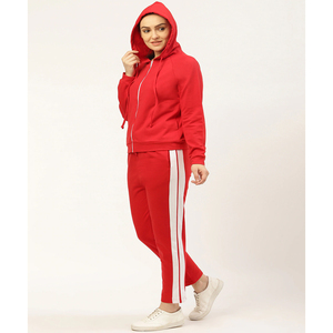 Ensemble de survêtement unisexe personnalisé deux pièces à manches longues, style streetwear, couleur unie, pour l'hiver, pour femmes - Product Image 2