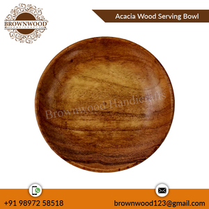 Proveedor indio de cuenco de madera de acacia de alta calidad, cuenco de madera para servir, cuenco redondo de madera maciza al mejor precio al por mayor - Product Image 3