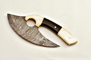 Ensemble de mini couteaux en acier Ulu damas faits à la main Compagnon culinaire exquis avec des caractéristiques pointues pour une utilisation en cuisine délices épicuriens - Product Image 2