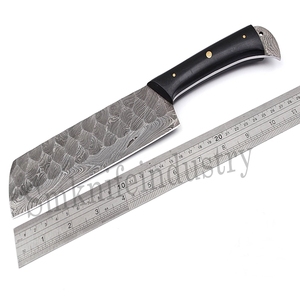 ดามัสกัส Chopper Cleaver มีดดามัสกัสเหล็กเปล่าใบมีดครัวทุกวันตัดการใช้งานทนทานเครื่องมือห้องครัวเหล็กคาร์บอน G10 - Product Image 5