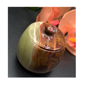 Maceta de mármol azul claro para azúcar, venta al por mayor - Product Image 2