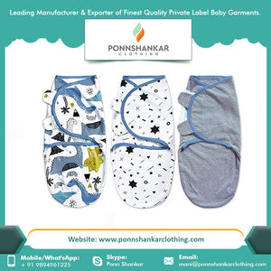 Baby <b>Swaddle</b> Wrap Premium Quality Own Logo Printed Adjustable <b>Swaddle</b> Wrap - Product Image 5