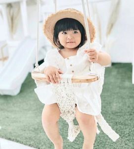 Handmade Macrame Baby <b>Swing</b>, Elegant Baby <b>Swing</b>, Rustic Baby Shower Gift - Product Image 1