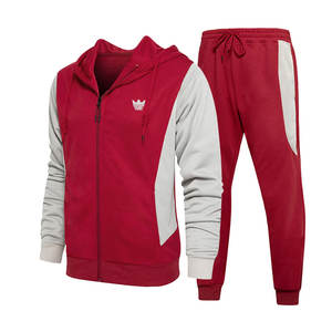 Ensemble de survêtement pour homme personnalisé avec étiquette, à capuche, respirant, léger, taille élastique, 100% coton, style streetwear - Product Image 1