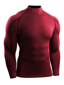 T-shirt de sport moulant pour homme, couleur unies, séchage rapide, Compression, Fitness, Top - Product Image 5