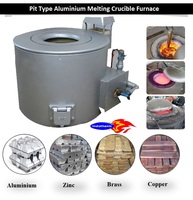 Fourneau de fusion d'aluminium au gaz pour unités de fonderie sous pression, 250 kg par heure, ligne de fusion et de maintien de température, provenant d'un fabricant réputé