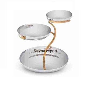 Présentoir à gâteau en métal pour décoration de mariage Fournisseur Nouveau design Présentoir à gâteau en métal plaqué laiton - Product Image 2