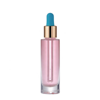 Bouteille de parfum d'huile essentielle en verre rose de vente chaude de 30ml avec le compte-gouttes nouveau produit