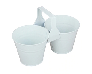 Macetas de Metal de hierro de corte rústico, aspecto de madera decorativo, Estilo Vintage antiguo, decoración de jardín grande, maceta redonda para flores - Product Image 6