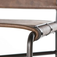 Tabouret de bar en similicuir industriel |   Sièges de comptoir pour restaurants et salles à manger avec structure métallique |   Couleur personnalisée, design antique