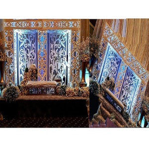 Cristiana de la boda noche etapa telón de fondo de boda marroquí Jali de marco de fibra de Panel blanco boda etapa telón de fondo foto marcos - Product Image 1