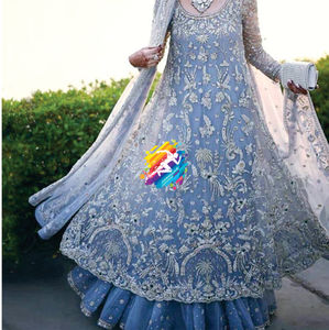 2022 New Design Floor-Length Empire Silhouette Bridal/Wedding Dress with Sweep/<b>Brush</b> Train Lace-Up <b>Back</b> for Pregnant Women - Product Image 3