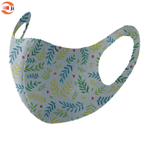Masque facial en tissu de mode pour masques faciaux en coton réutilisables en polyester lavable noir unisexe