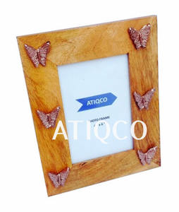 Promotional Vintage & <b>Rustic</b> Wooden <b>Photo</b> <b>Frame</b> with Unique Motifs 4x6 and 6x8 Sizes Home Decoration Alloy Material" - Product Image 4