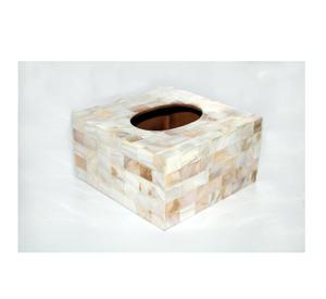 Mère de perle porte-serviettes comptoir perle incrustation élégante boîte à mouchoirs ustensiles de cuisine artisanat utilisé - Product Image 4