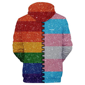 Sudadera con capucha ligera multicolor para hombre 100% poliéster Spandex gráfico colorido tinte sublimado estampado cómodo con capucha. - Product Image 3