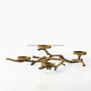 Leaves Shaped Design Handmade Metal <b>Tealight</b> <b>Candle</b> Holder for Wedding and Home Decor - Product Image 3