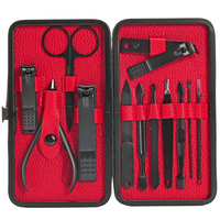 Accessoires de manucure, Kit avec pinces à ongles, ciseaux, push, limes, pinces pour le visage, 23 pièces