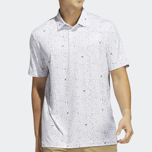 เสื้อกอล์ฟถักผ้าฝ้ายทอลายทแยงสำหรับผู้ชายเสื้อยืดระบายอากาศกันรอยยับสีพื้นแนวสปอร์ต - Product Image 1