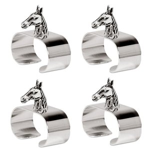 <b>Top</b> Selling Metal Napkin Rings With Horse Shaped Design in Silver Finished for Daily Kitchen Use & <b>Decoration</b> - Product Image 2