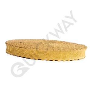 Garniture en dentelle tressée métallique dorée pour vêtements d'église, jacquard, mylar et soie, garniture décorative festonnée en gallon - Product Image 3