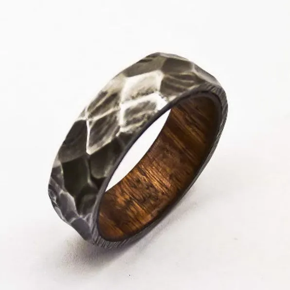 Damascus Ring Custom Handgemaakte Damascus Staal Ring Voor Gift Beste Ring