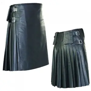 Hombres Gladiator Real Cow Leather 3 Piece Kilt