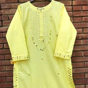 -TRENDY--STYLISH--KURTA , PANT---WITH งาน MIRROR---EMBROIDERY ที่สวยงาม --- สำหรับปาร์ตี้/รายวันฐาน = 2021 ---- - Product Image 1